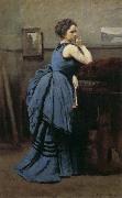 Jean-Baptiste Corot, Blue skirt woman